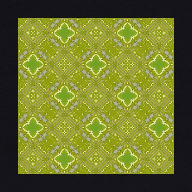 Pea Green Diamond Shaped Pattern on Dark Green Background - WelshDesignsTP003 by WelshDesigns